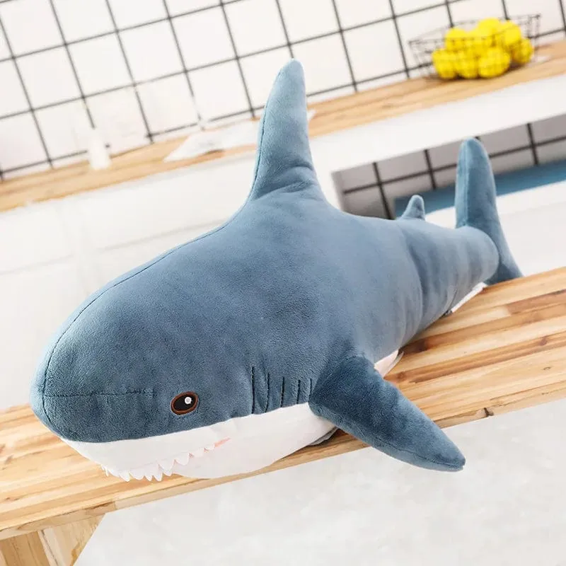 140CM Große Weiche Simulation Niedlichen Hai Plüsch Spielzeug Kawaii Gefüllte Kinder Kinder Jungen Mädchen Schöne Tier Kissen für Geburtstag Geschenke