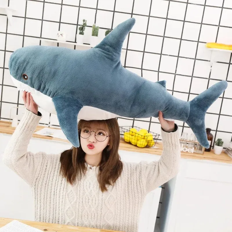 140CM Große Weiche Simulation Niedlichen Hai Plüsch Spielzeug Kawaii Gefüllte Kinder Kinder Jungen Mädchen Schöne Tier Kissen für Geburtstag Geschenke