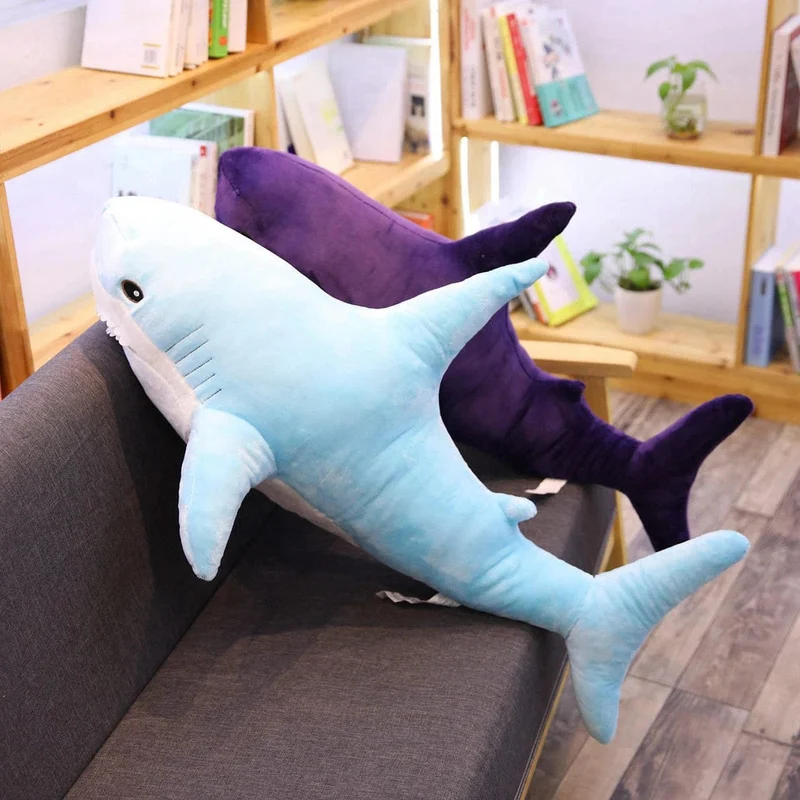 140CM Große Weiche Simulation Niedlichen Hai Plüsch Spielzeug Kawaii Gefüllte Kinder Kinder Jungen Mädchen Schöne Tier Kissen für Geburtstag Geschenke