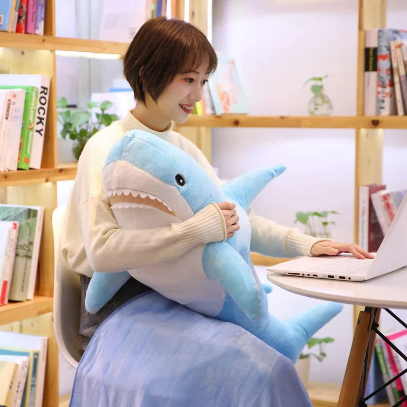 140CM Große Weiche Simulation Niedlichen Hai Plüsch Spielzeug Kawaii Gefüllte Kinder Kinder Jungen Mädchen Schöne Tier Kissen für Geburtstag Geschenke