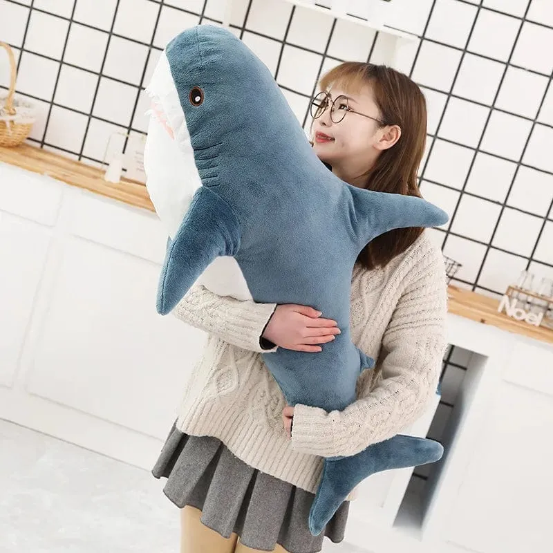 140CM Große Weiche Simulation Niedlichen Hai Plüsch Spielzeug Kawaii Gefüllte Kinder Kinder Jungen Mädchen Schöne Tier Kissen für Geburtstag Geschenke