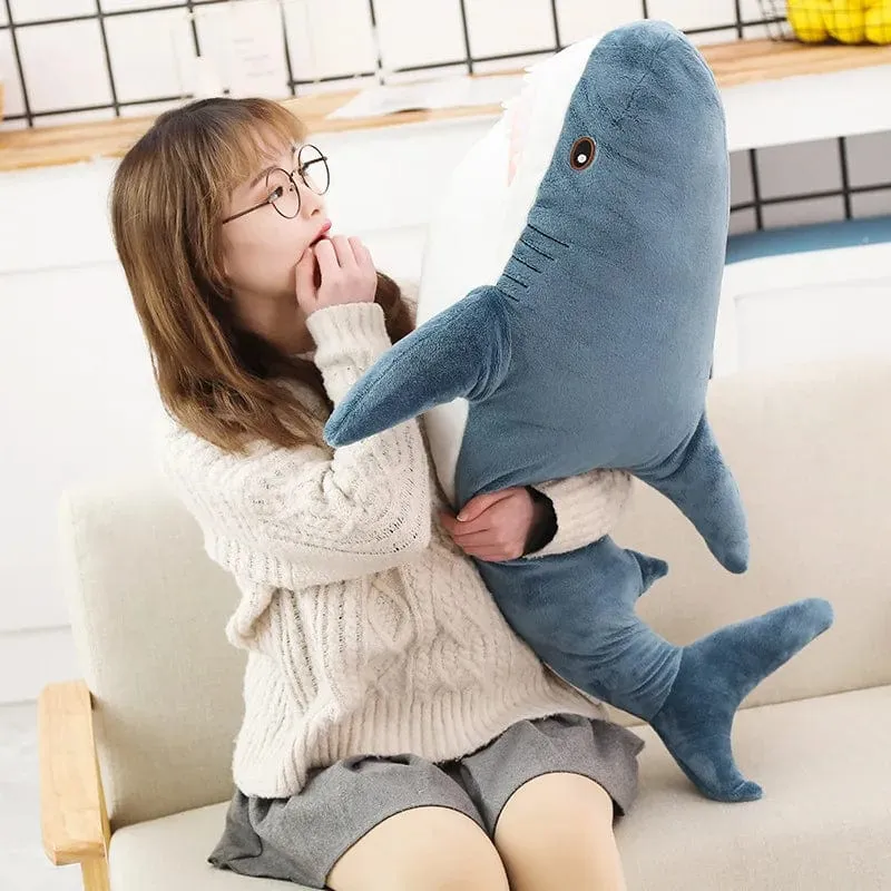 140CM Große Weiche Simulation Niedlichen Hai Plüsch Spielzeug Kawaii Gefüllte Kinder Kinder Jungen Mädchen Schöne Tier Kissen für Geburtstag Geschenke