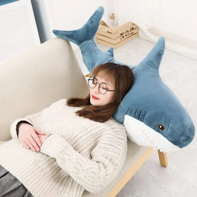 140CM Große Weiche Simulation Niedlichen Hai Plüsch Spielzeug Kawaii Gefüllte Kinder Kinder Jungen Mädchen Schöne Tier Kissen für Geburtstag Geschenke
