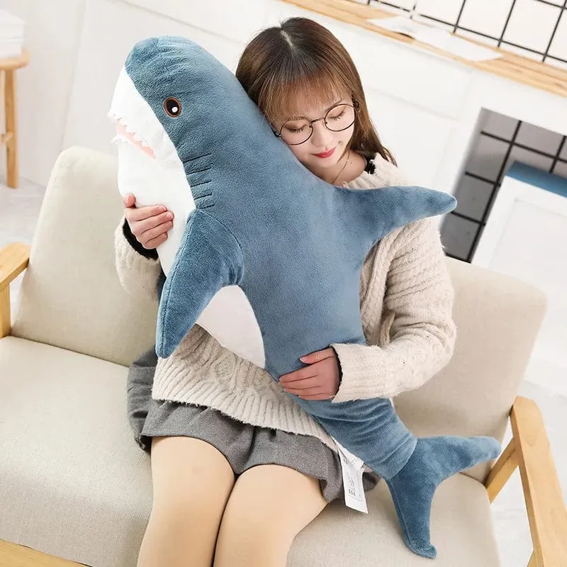 140CM Große Weiche Simulation Niedlichen Hai Plüsch Spielzeug Kawaii Gefüllte Kinder Kinder Jungen Mädchen Schöne Tier Kissen für Geburtstag Geschenke