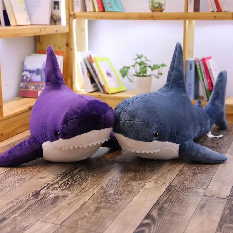 140CM Große Weiche Simulation Niedlichen Hai Plüsch Spielzeug Kawaii Gefüllte Kinder Kinder Jungen Mädchen Schöne Tier Kissen für Geburtstag Geschenke