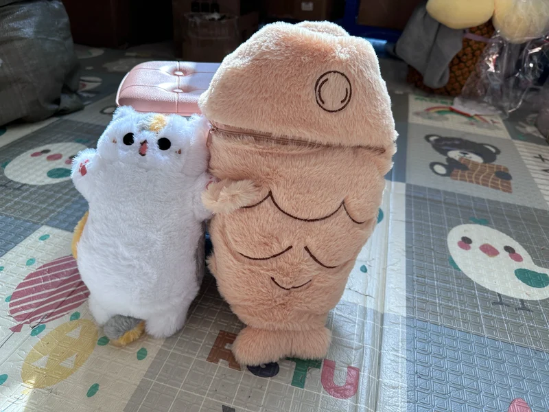 1 Stück 40/60/80cm Kawaii Japan Taiyaki Katze Plüschtier Anime Figur Katze versteckt sich in Kissentasche Fähre Tiere Plüschtier Dekokissen