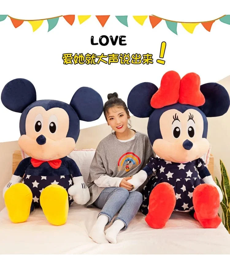 Disney Star Mickey Plüschtier Minnie Puppe Großes Paar Mickey Maus Spielt mit Kinderkissen Puppe Geschenke