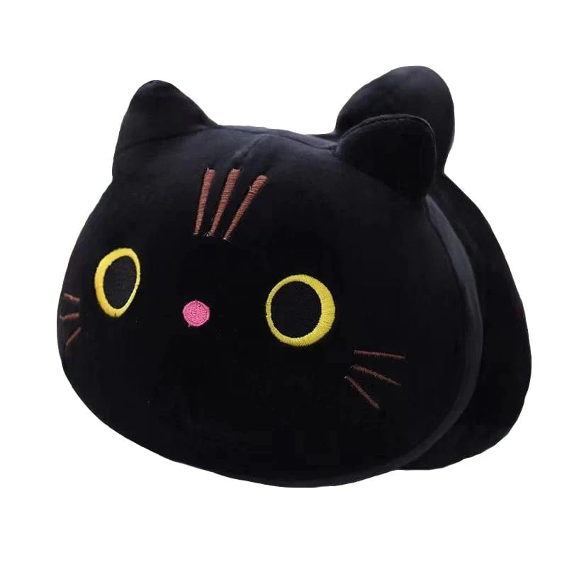 25CM Schöne Cartoon Katze Puppen Gefüllte Weiche Tier Kätzchen Plüsch Kissen Spielzeug Kawaii Weiß Schwarz Katze Geschenk für Jungen Mädchen