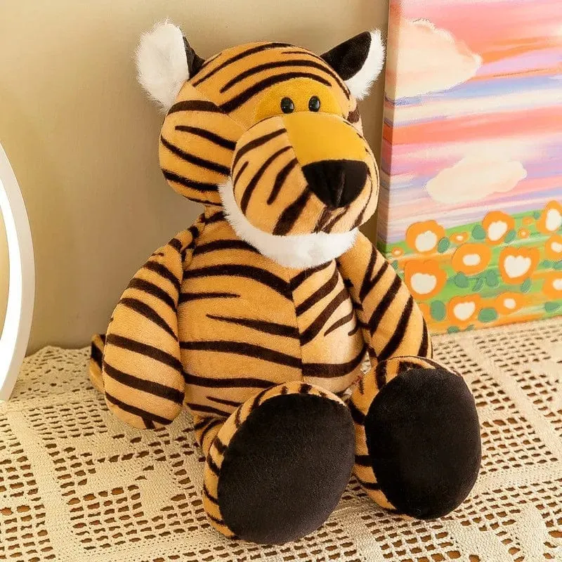 25 cm Ausgestopfter lebensechter Löwe, Tiger, Elefant, Affe, Leopard, Giraffe, Waschbär, Puppe, Simulation, Waldtiere, Plüschtiere für Kinder, Geschenk