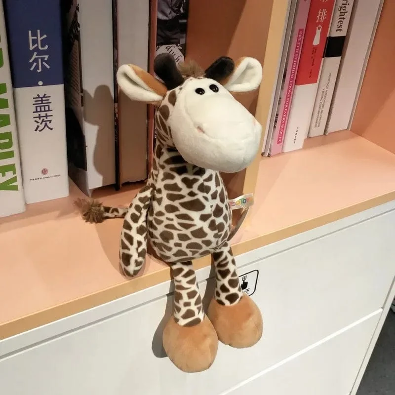 25 cm Ausgestopfter lebensechter Löwe, Tiger, Elefant, Affe, Leopard, Giraffe, Waschbär, Puppe, Simulation, Waldtiere, Plüschtiere für Kinder, Geschenk