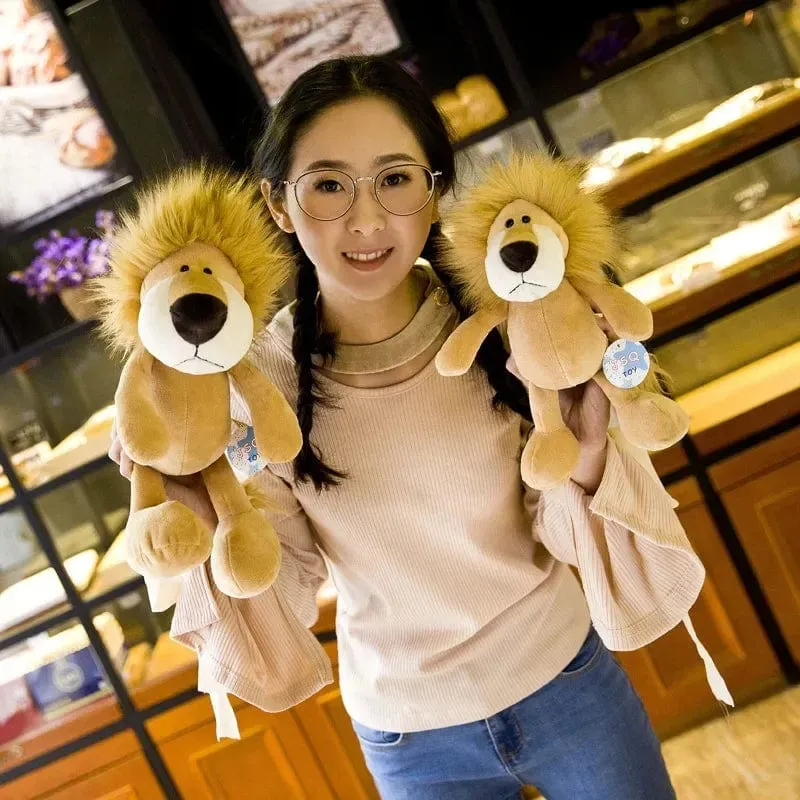 25 cm Ausgestopfter lebensechter Löwe, Tiger, Elefant, Affe, Leopard, Giraffe, Waschbär, Puppe, Simulation, Waldtiere, Plüschtiere für Kinder, Geschenk