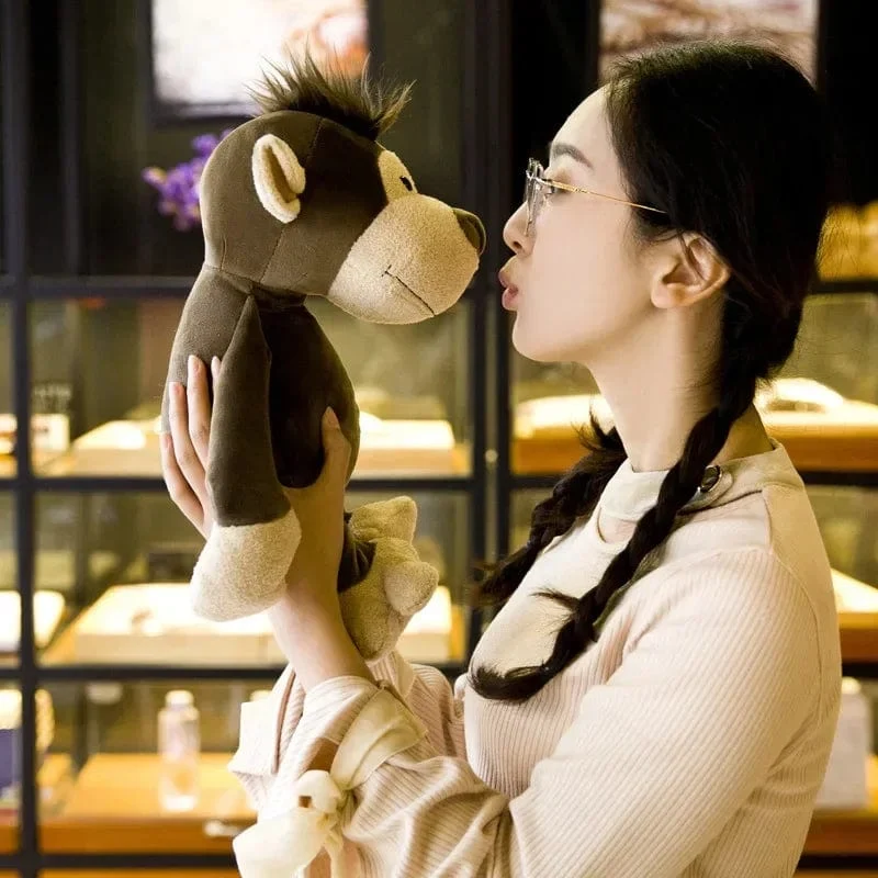 25 cm Ausgestopfter lebensechter Löwe, Tiger, Elefant, Affe, Leopard, Giraffe, Waschbär, Puppe, Simulation, Waldtiere, Plüschtiere für Kinder, Geschenk