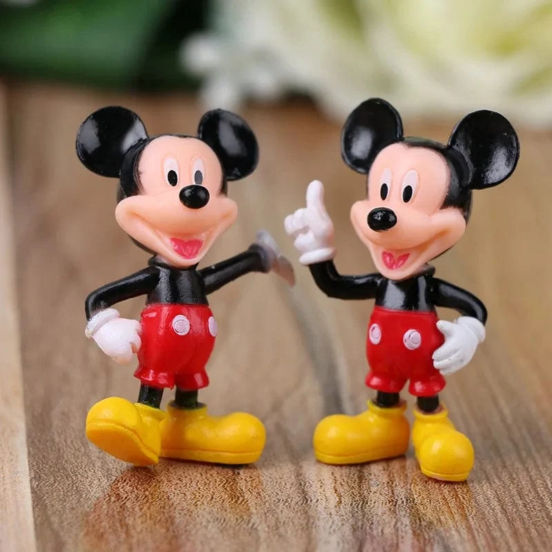 6 teile/satz Disney Figuren Mickey Maus Minnie Maus Geburtstag Party Kuchen Dekoration PVC Anime Figuren Kinder Spielzeug