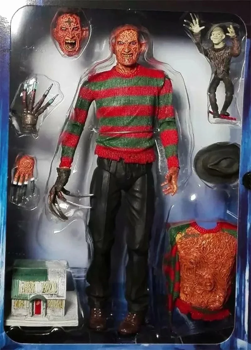 NECA Freddy Krueger Action Figure Sammeln Modell Spielzeug Halloween Horror Weihnachten Geschenke