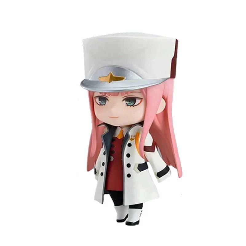 10 cm Amine-Figur Liebling in der FRANXX Q-Version Uniform Kampfuniform Puppen Spielzeug Geschenk Sammeln Boxed Ornamente PVC-Material