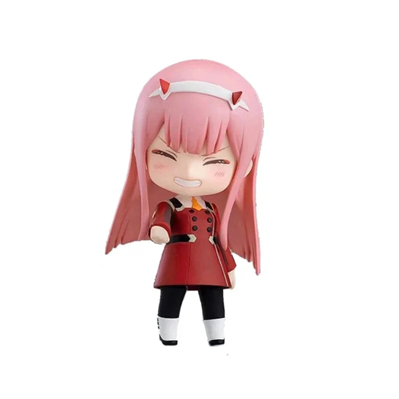 10 cm Amine-Figur Liebling in der FRANXX Q-Version Uniform Kampfuniform Puppen Spielzeug Geschenk Sammeln Boxed Ornamente PVC-Material