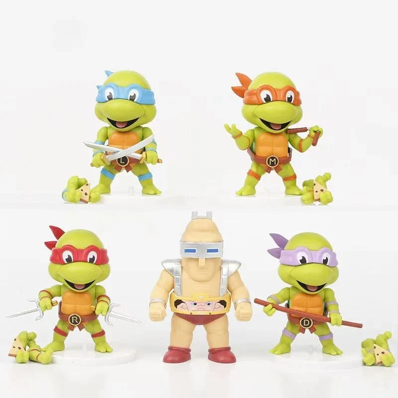 5 Teile/satz Teenage Mutant Ninja Turtles Q Version Figur 8-10cm Raphael Donatello Action Figur Comic Charakter Ornamente