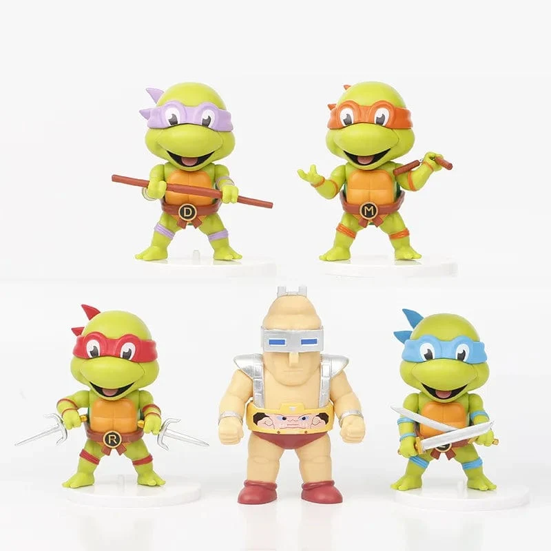 5 Teile/satz Teenage Mutant Ninja Turtles Q Version Figur 8-10cm Raphael Donatello Action Figur Comic Charakter Ornamente