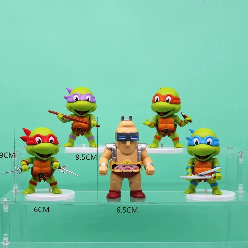 5 Teile/satz Teenage Mutant Ninja Turtles Q Version Figur 8-10cm Raphael Donatello Action Figur Comic Charakter Ornamente