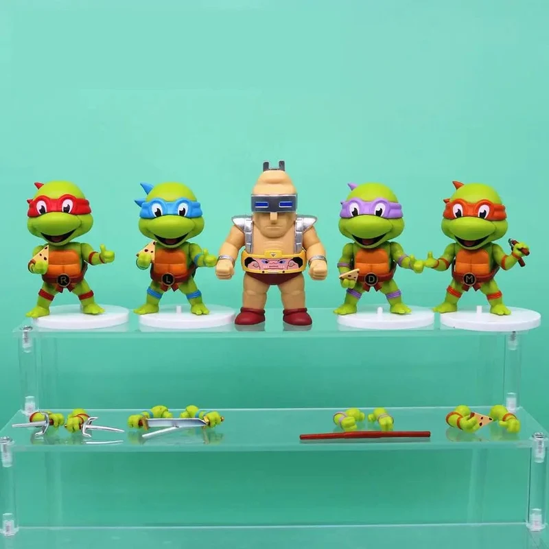 5 Teile/satz Teenage Mutant Ninja Turtles Q Version Figur 8-10cm Raphael Donatello Action Figur Comic Charakter Ornamente