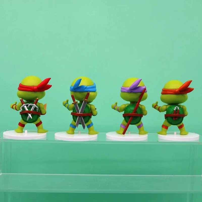5 Teile/satz Teenage Mutant Ninja Turtles Q Version Figur 8-10cm Raphael Donatello Action Figur Comic Charakter Ornamente