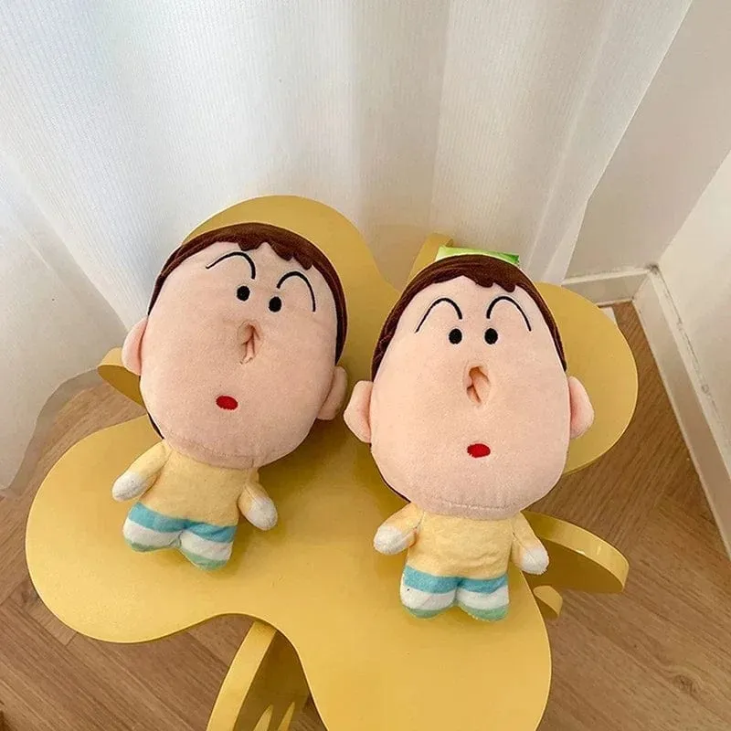 21 cm Anime Crayon Shin-Chan Boochan Tissue Box Originalität Plüschpuppe Lustiges Design Plüsch Gefüllter Schlüsselanhänger Paar Taschenanhänger