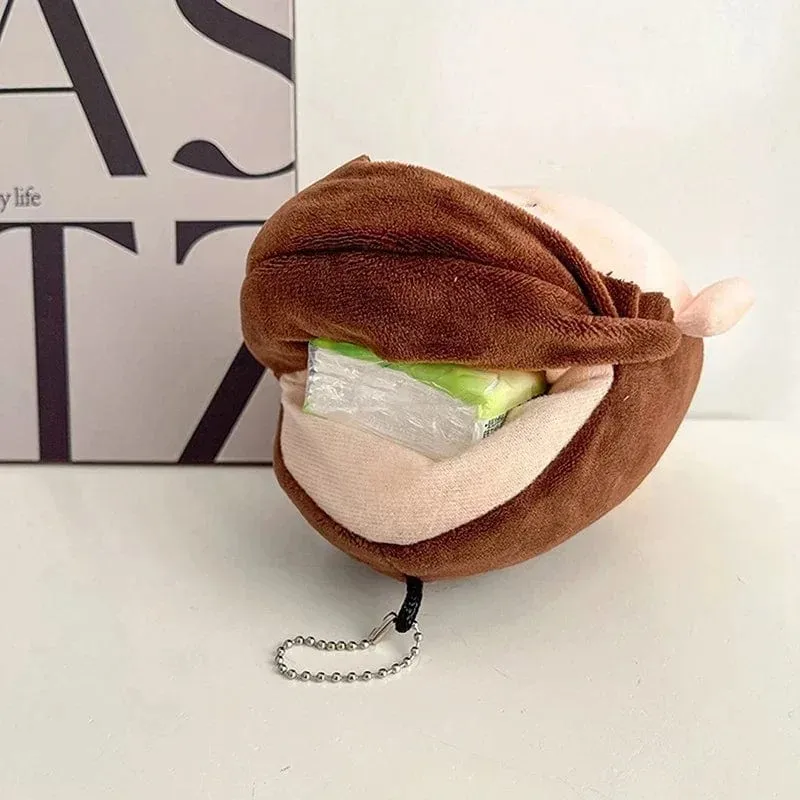 21 cm Anime Crayon Shin-Chan Boochan Tissue Box Originalität Plüschpuppe Lustiges Design Plüsch Gefüllter Schlüsselanhänger Paar Taschenanhänger