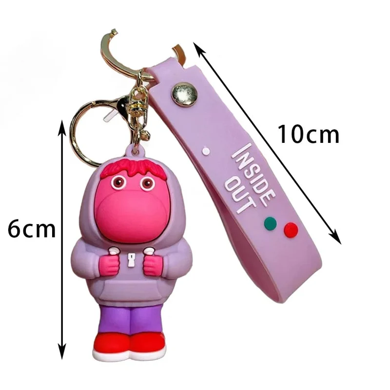 3D Anime Figuren Puppe Brain Agent Team INSIDE OUT Cartoon Schlüsselanhänger Auto Schlüsselanhänger Ring Anhänger Animation Action Figur Kleines Geschenk
