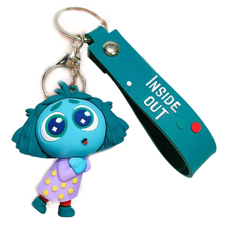 3D Anime Figuren Puppe Brain Agent Team INSIDE OUT Cartoon Schlüsselanhänger Auto Schlüsselanhänger Ring Anhänger Animation Action Figur Kleines Geschenk