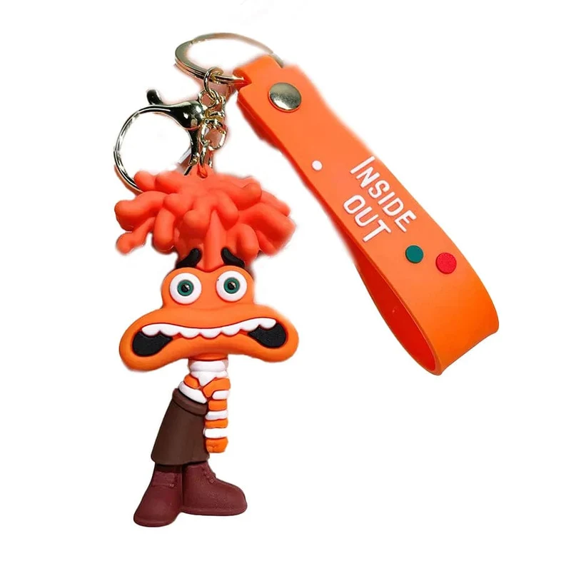 3D Anime Figuren Puppe Brain Agent Team INSIDE OUT Cartoon Schlüsselanhänger Auto Schlüsselanhänger Ring Anhänger Animation Action Figur Kleines Geschenk