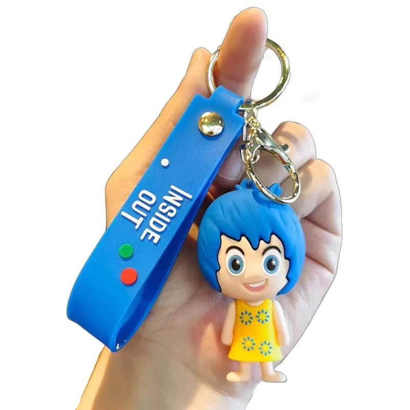 3D Anime Figuren Puppe Brain Agent Team INSIDE OUT Cartoon Schlüsselanhänger Auto Schlüsselanhänger Ring Anhänger Animation Action Figur Kleines Geschenk