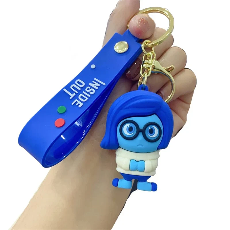 3D Anime Figuren Puppe Brain Agent Team INSIDE OUT Cartoon Schlüsselanhänger Auto Schlüsselanhänger Ring Anhänger Animation Action Figur Kleines Geschenk