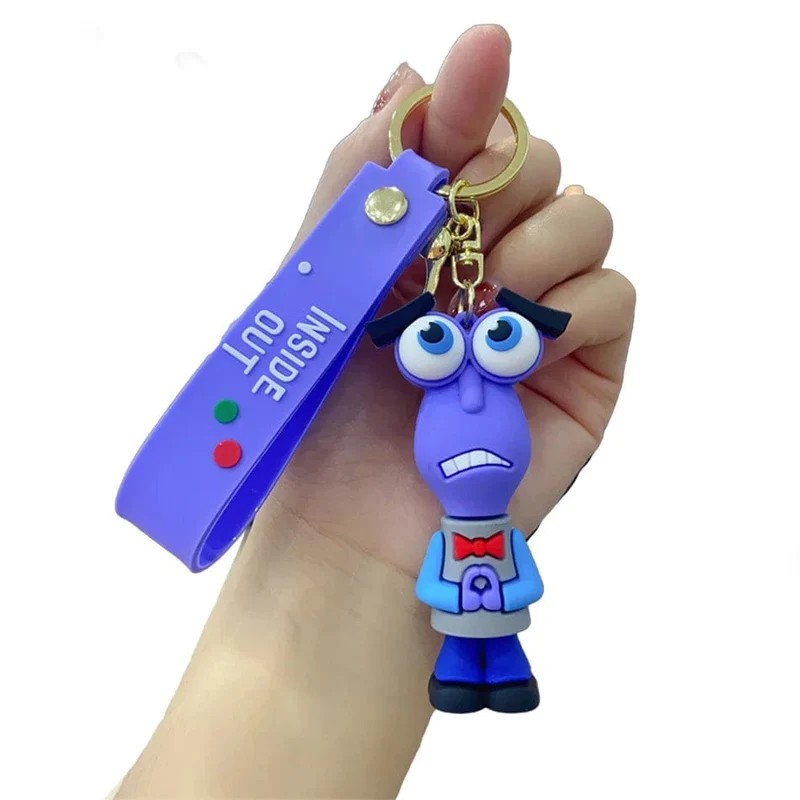 3D Anime Figuren Puppe Brain Agent Team INSIDE OUT Cartoon Schlüsselanhänger Auto Schlüsselanhänger Ring Anhänger Animation Action Figur Kleines Geschenk