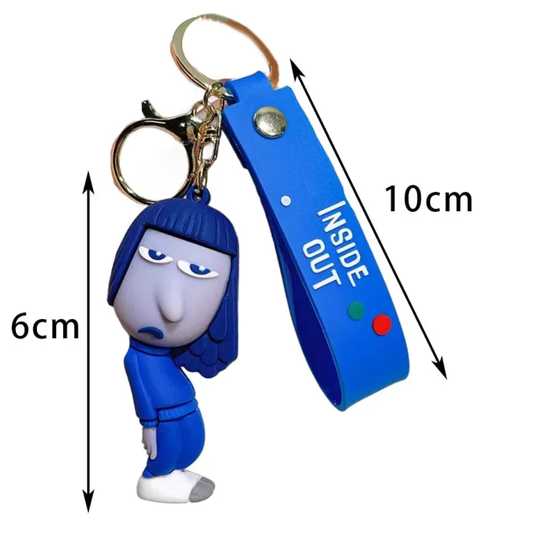 3D Anime Figuren Puppe Brain Agent Team INSIDE OUT Cartoon Schlüsselanhänger Auto Schlüsselanhänger Ring Anhänger Animation Action Figur Kleines Geschenk