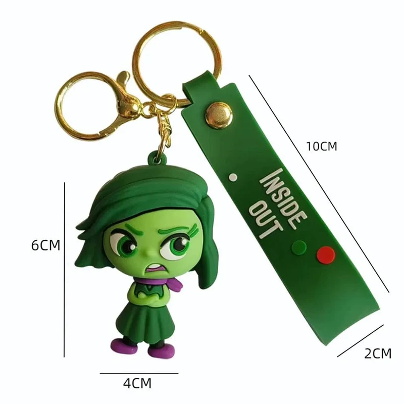 3D Anime Figuren Puppe Brain Agent Team INSIDE OUT Cartoon Schlüsselanhänger Auto Schlüsselanhänger Ring Anhänger Animation Action Figur Kleines Geschenk