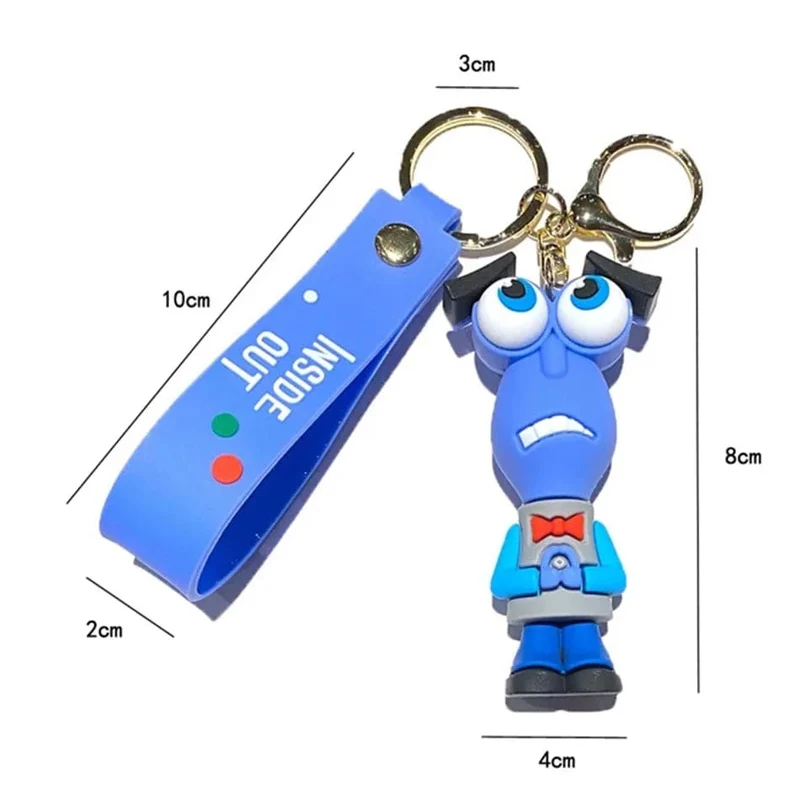 3D Anime Figuren Puppe Brain Agent Team INSIDE OUT Cartoon Schlüsselanhänger Auto Schlüsselanhänger Ring Anhänger Animation Action Figur Kleines Geschenk