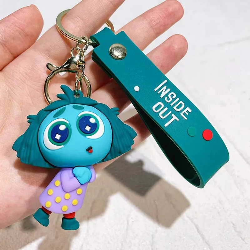 3D Anime Figuren Puppe Brain Agent Team INSIDE OUT Cartoon Schlüsselanhänger Auto Schlüsselanhänger Ring Anhänger Animation Action Figur Kleines Geschenk