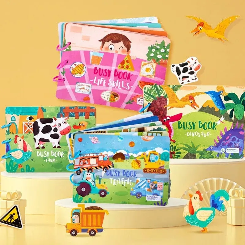Aufkleber Montessori Ruhiges Buch Puzzles Lernspielzeug für Kinder Kinder Beschäftigt Buch Spielzeug Kognition Montessori Bildungsbücher