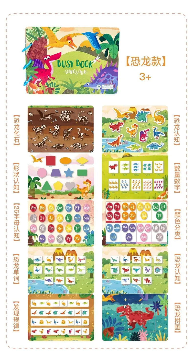 Aufkleber Montessori Ruhiges Buch Puzzles Lernspielzeug für Kinder Kinder Beschäftigt Buch Spielzeug Kognition Montessori Bildungsbücher