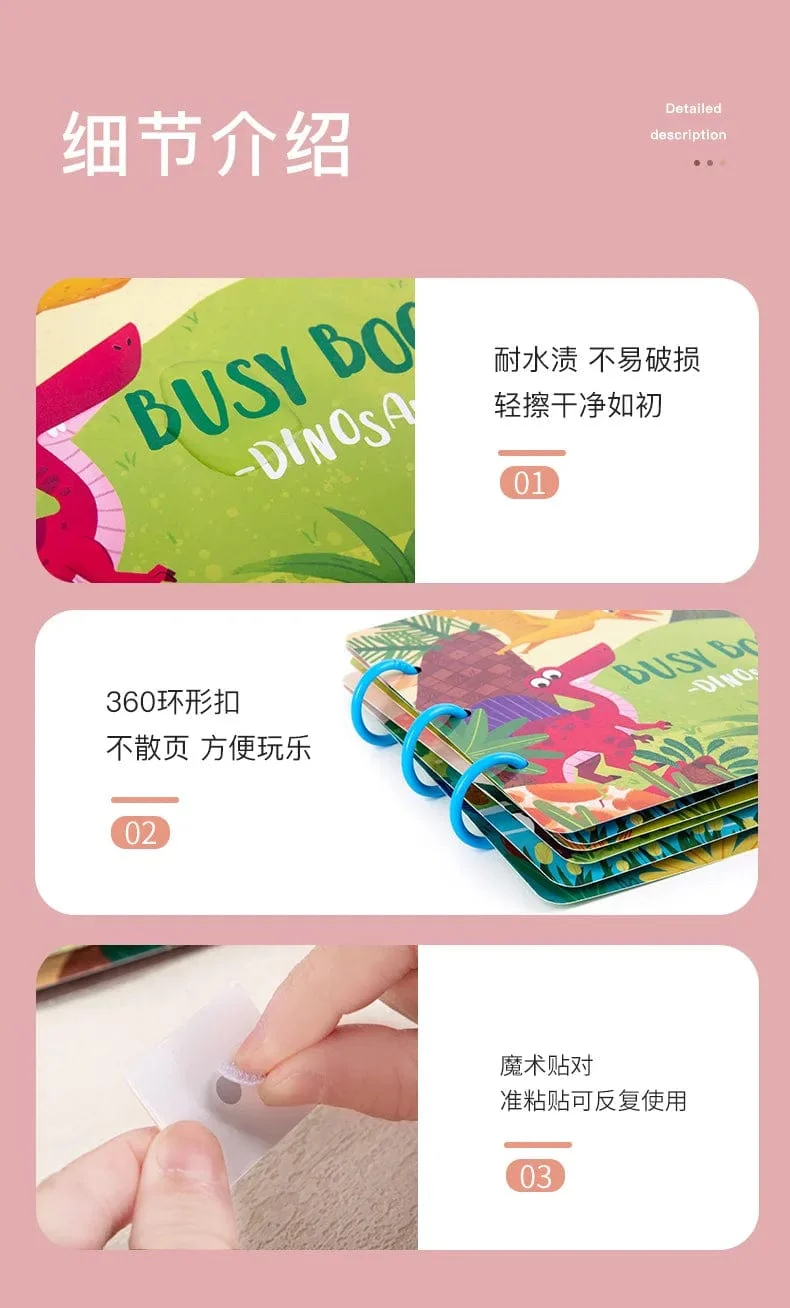 Aufkleber Montessori Ruhiges Buch Puzzles Lernspielzeug für Kinder Kinder Beschäftigt Buch Spielzeug Kognition Montessori Bildungsbücher