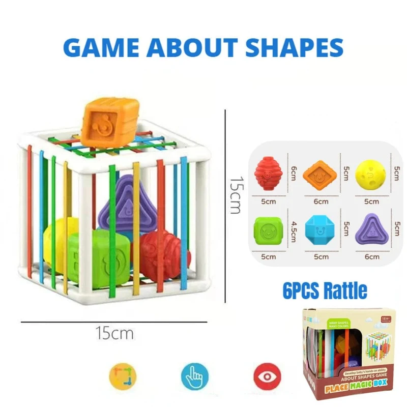 Bunte Formblöcke Sortierspiel Baby Montessori Lernen Lernspielzeug Für Kinder Bebe Geburt 0 12 Monate Geschenk Juguetes