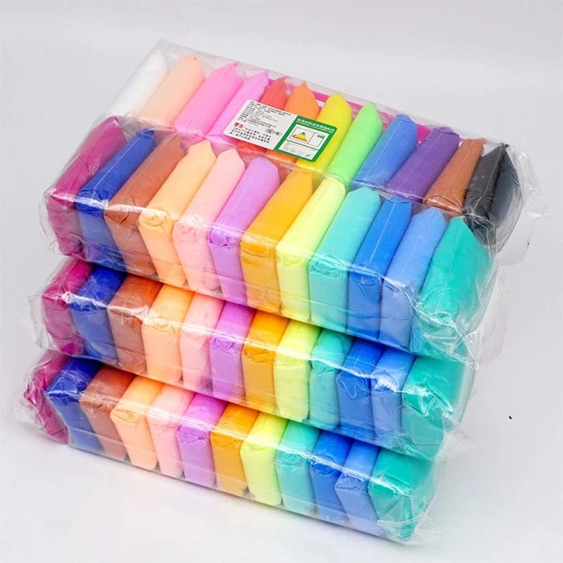 Superleichter Ton in 36 Farben, lufttrocknender Polymer-Modellierton mit 3 Werkzeugen, weicher, kreativer, pädagogischer Schleim, DIY-Spielzeug für Kinder, Geschenke