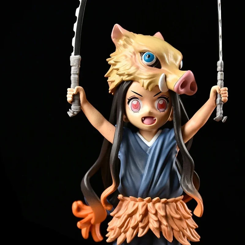 Demon Slayer Anime Figur Kimetsu No Yaiba 19CM Schweinekopf Kamado Nezuko Figur Manga PVC Modell Cartoon Puppe Kinder Kinder