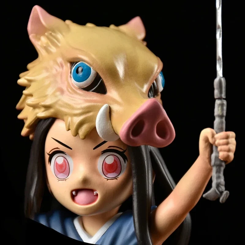 Demon Slayer Anime Figur Kimetsu No Yaiba 19CM Schweinekopf Kamado Nezuko Figur Manga PVC Modell Cartoon Puppe Kinder Kinder