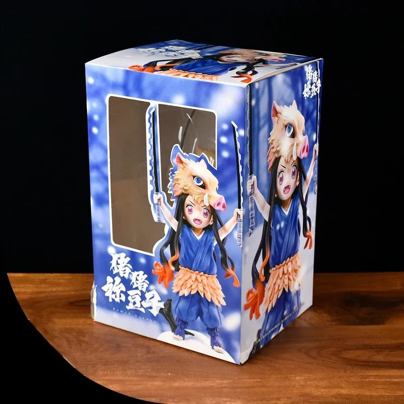 Demon Slayer Anime Figur Kimetsu No Yaiba 19CM Schweinekopf Kamado Nezuko Figur Manga PVC Modell Cartoon Puppe Kinder Kinder