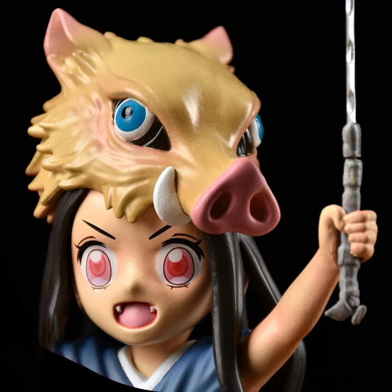 Demon Slayer Anime Figur Kimetsu No Yaiba 19CM Schweinekopf Kamado Nezuko Figur Manga PVC Modell Cartoon Puppe Kinder Kinder