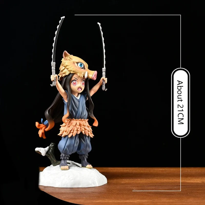 Demon Slayer Anime Figur Kimetsu No Yaiba 19CM Schweinekopf Kamado Nezuko Figur Manga PVC Modell Cartoon Puppe Kinder Kinder