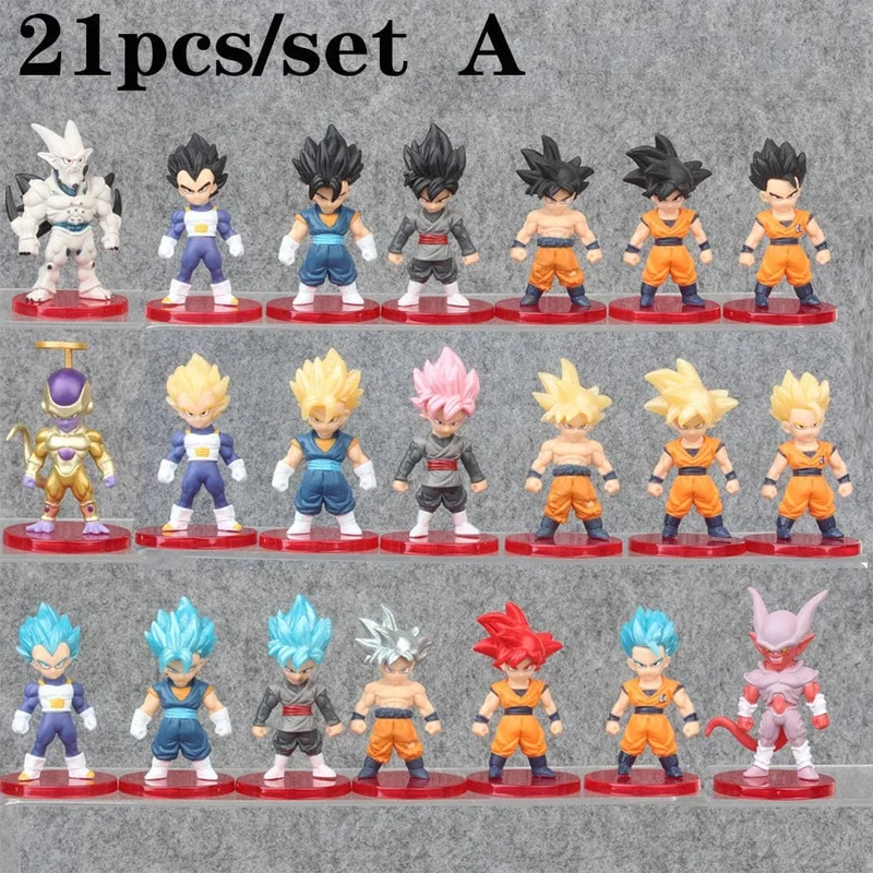 8-21-teiliges Dragon Ball Z-Set, Super Son Goku, Vegeta, Broly Buu, Actionfigur, Anime-Figuren, Ultra Instinct, Modell, Geschenk, Spielzeug