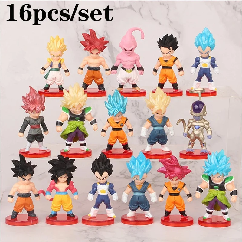 8-21-teiliges Dragon Ball Z-Set, Super Son Goku, Vegeta, Broly Buu, Actionfigur, Anime-Figuren, Ultra Instinct, Modell, Geschenk, Spielzeug
