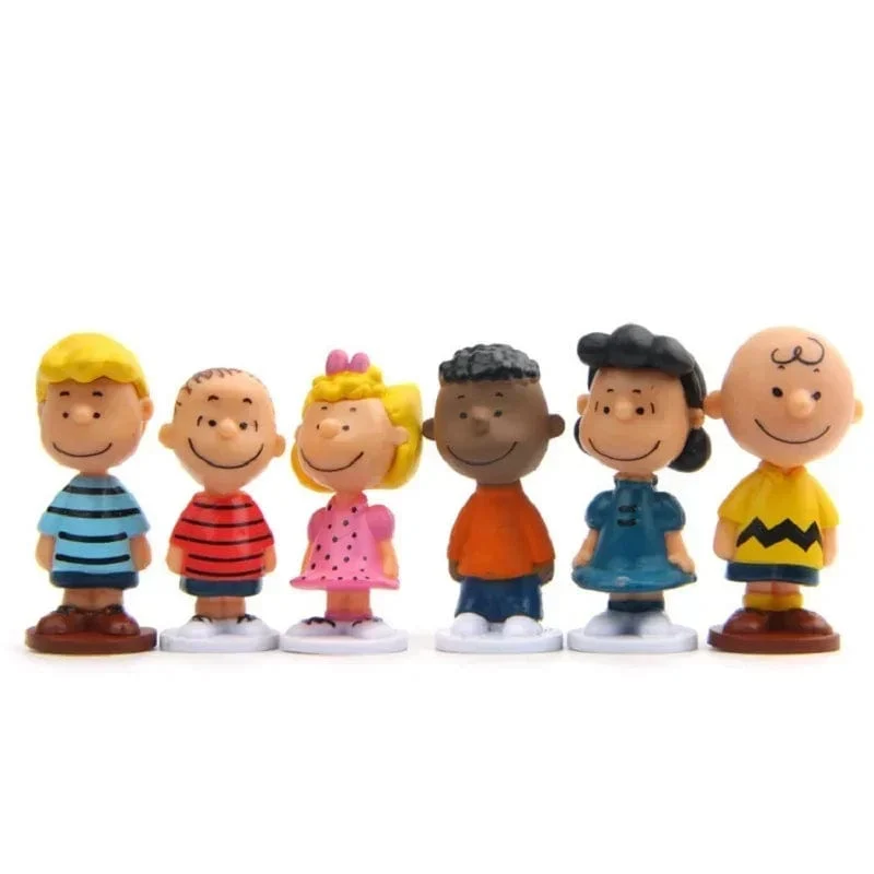 12 STÜCKE Japan Cartoon Erdnüsse Snoopy Charlie Sally Woodstock Mini Figur Modell Spielzeug Miniatur Kuchen Menschen Sammlung Requisiten